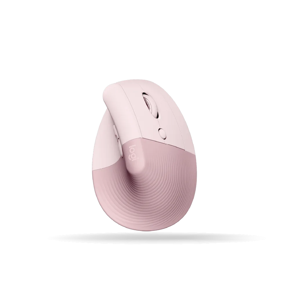 Mouse vertical Logitech LIFT, Rosa, ergonómico, 6 botones, inalámbrico (USB), Bluetooth | 910-006472