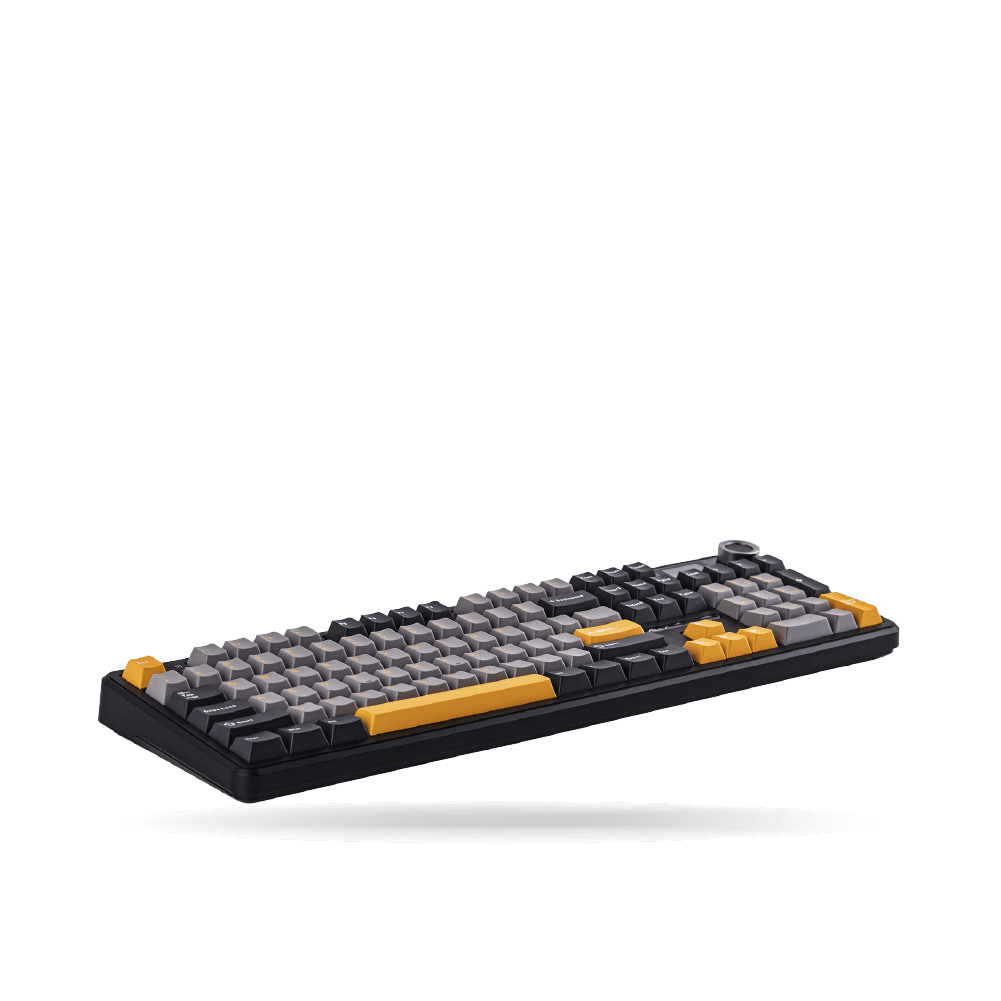 Teclado Mecánico Aula F108 Pro, Eng 100%, Black/Gray/Yellow, Switch Yellow, Bluetooth, Wireless y Cable | 945-AU-F108PW42EN6