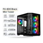 Case Antryx FX800 Negro, ARGB, ATX, 4x FAN 120mm, Soporta Fan de hasta 3x120mm, sin fuente | AC-FX800K 1 Case Antryx FX800 Negro, ARGB, ATX, 4x FAN 120mm, Soporta Fan de hasta 3x120mm, sin fuente | AC-FX800K