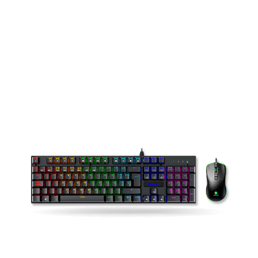 Kit Gaming ANTRYX GC-3100, Teclado Mecanico + Mouse, RGB, Switch Red, Black | AGC-3100KRE-SP