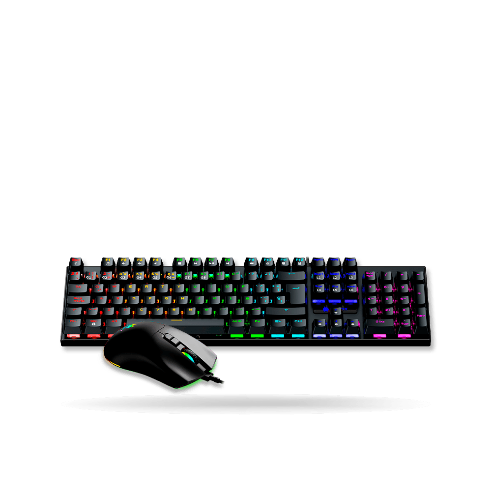 Kit Gaming ANTRYX GC-3100, Teclado Mecanico + Mouse, RGB, Switch Red, Black | AGC-3100KRE-SP