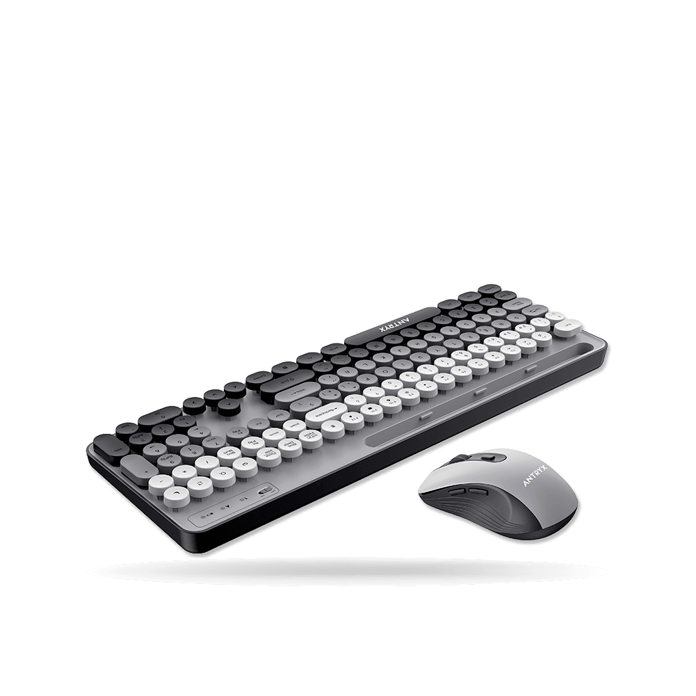 Kit Inalambrio ANTRYX WS-970 Gray, Teclado + Mouse | ASC-WS970GY