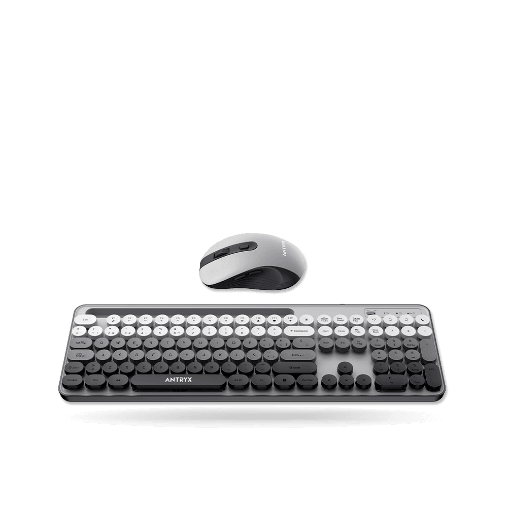 Kit Inalambrio ANTRYX WS-970 Gray, Teclado + Mouse | ASC-WS970GY