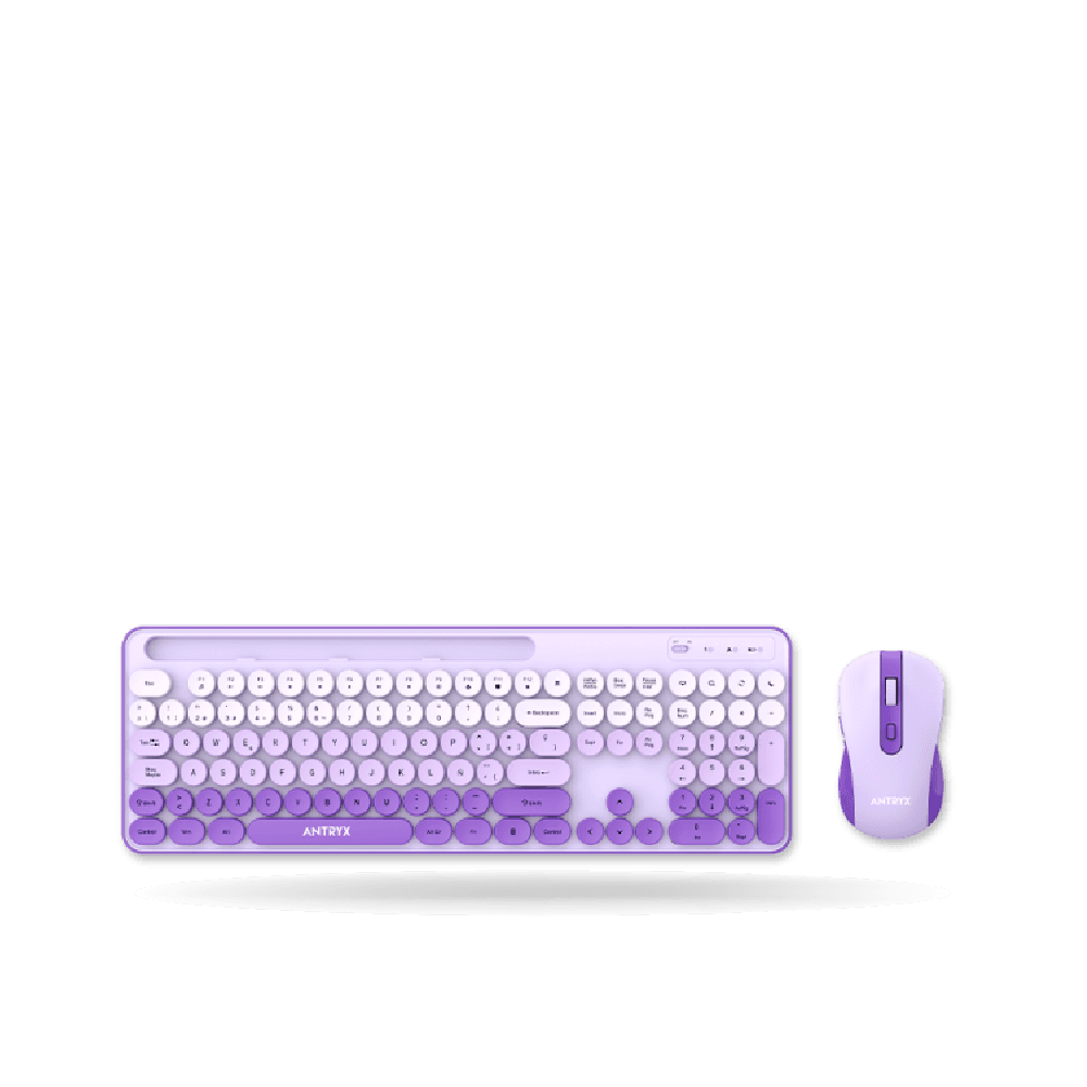 Kit Inalambrio ANTRYX WS-970 Purple, Teclado + Mouse | ASC-WS970PE