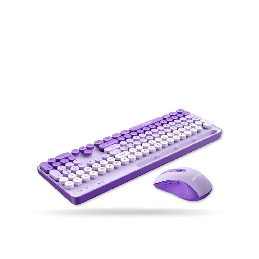 Kit Inalambrio ANTRYX WS-970 Purple, Teclado + Mouse | ASC-WS970PE