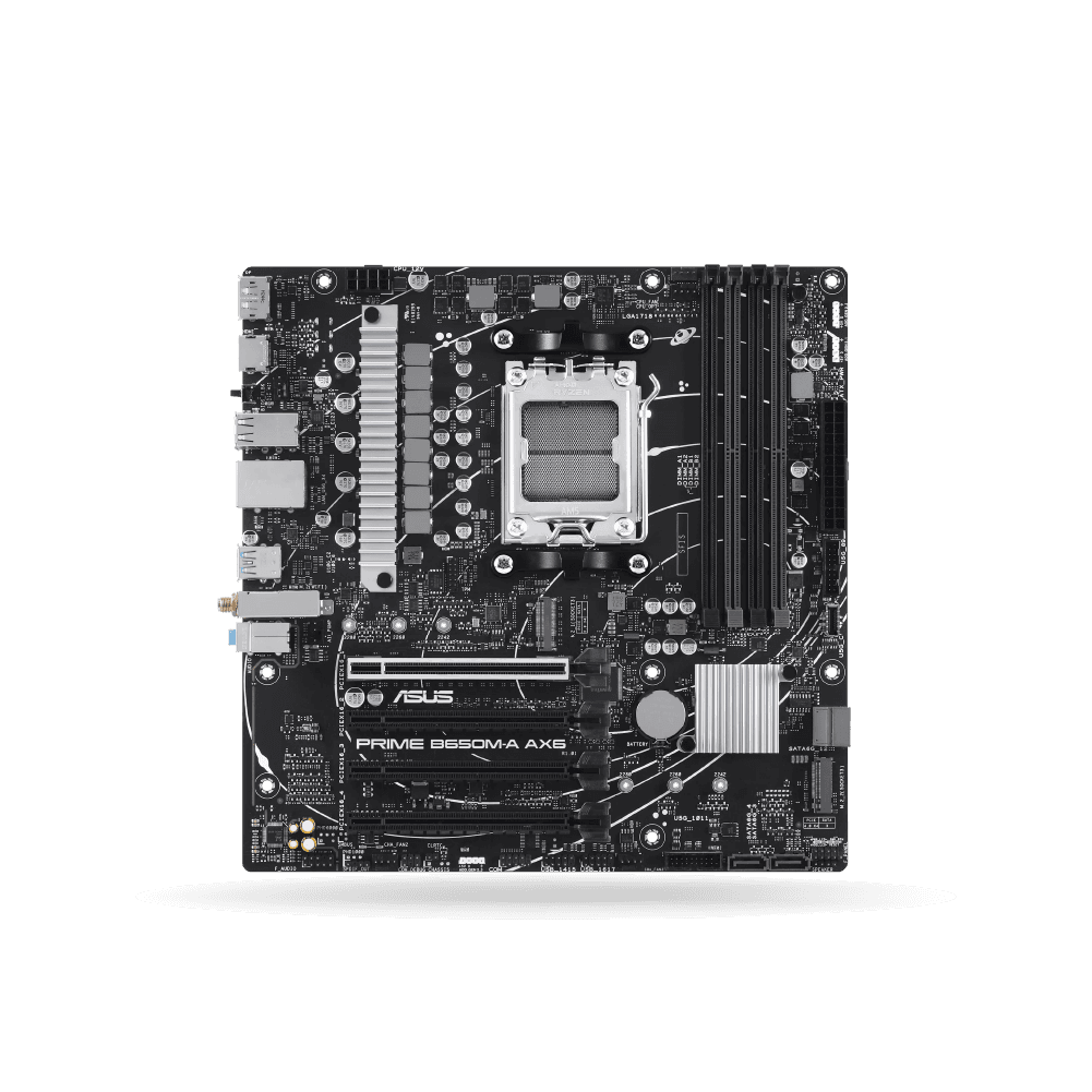 Placa Asus Prime B650M-A AX6 WiFi 6, AMD AM5, 4x DDR5, Micro ATX, 1x HDMI, 1 DP - B650M-A AX6
