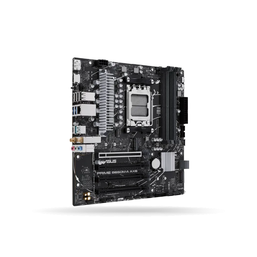 Placa Asus Prime B650M-A AX6 WiFi 6, AMD AM5, 4x DDR5, Micro ATX, 1x HDMI, 1 DP - B650M-A AX6