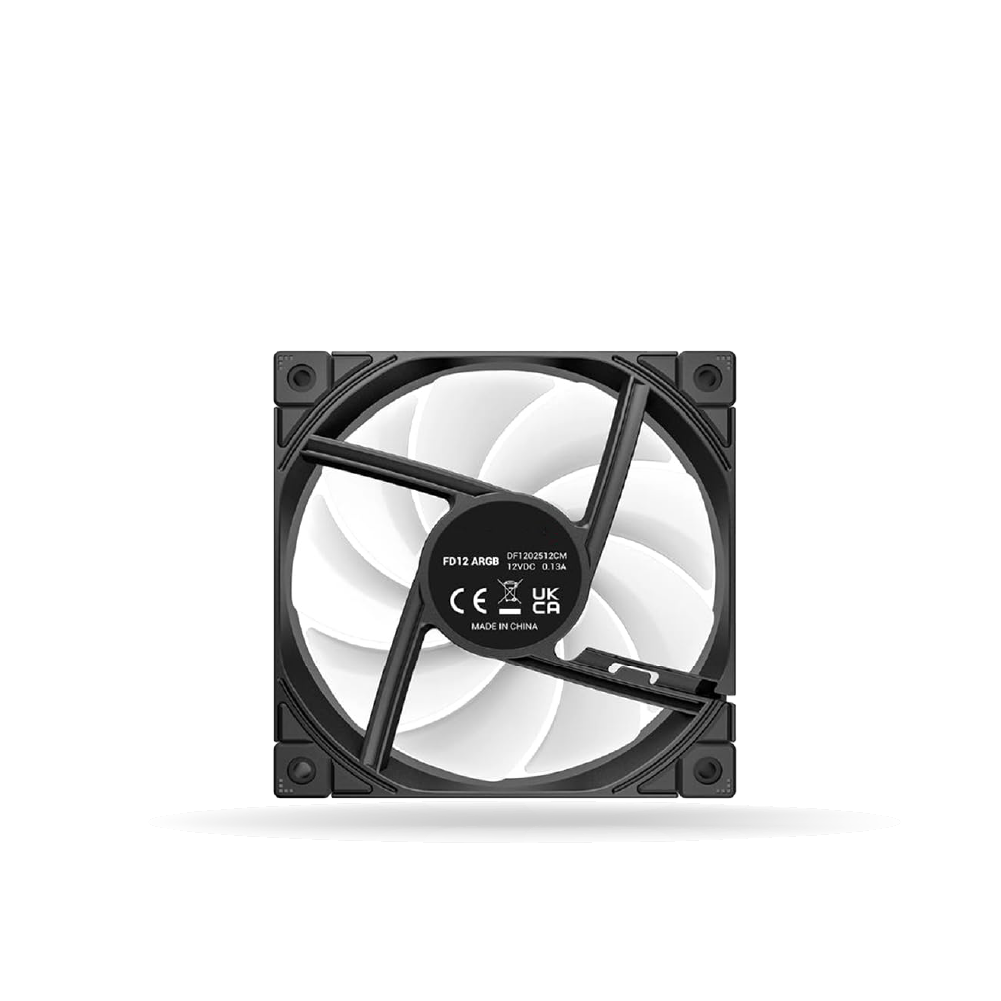 Cooler DeepCool para case CG530 - CG580 120mm ARGB, Negro | DF1202512CM