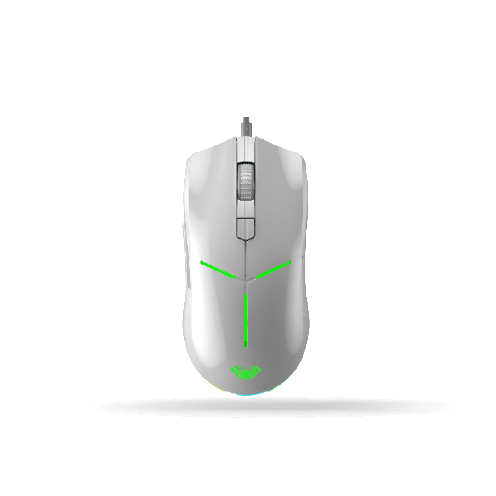 Mouse Aula Gaming F820, 8 botones, 6400 DPI, Blanco | F820