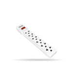 Regleta Supresor de Pico FORZA FPS-001W, 220V 6 Tomas, Blanco