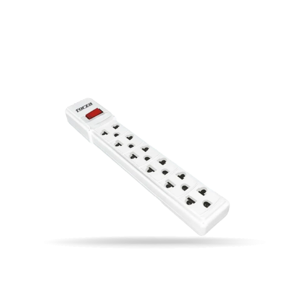 Regleta Supresor de Pico FORZA FPS-001W, 220V 6 Tomas, Blanco