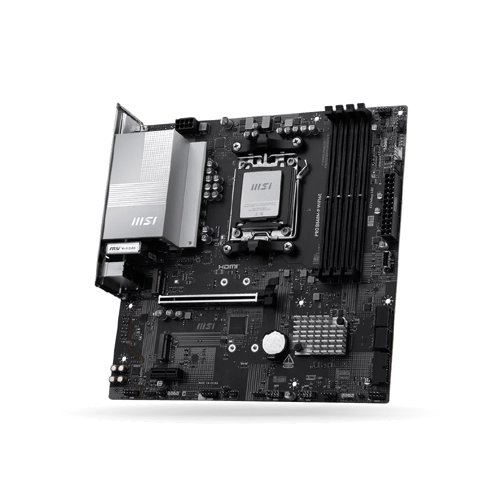 Placa MSI PRO B840M-P WiFi 6E, AMD AM5, 4xDDR5 Hasta 256GB, 1xHDMI | PRO B840M-P WIFI6E