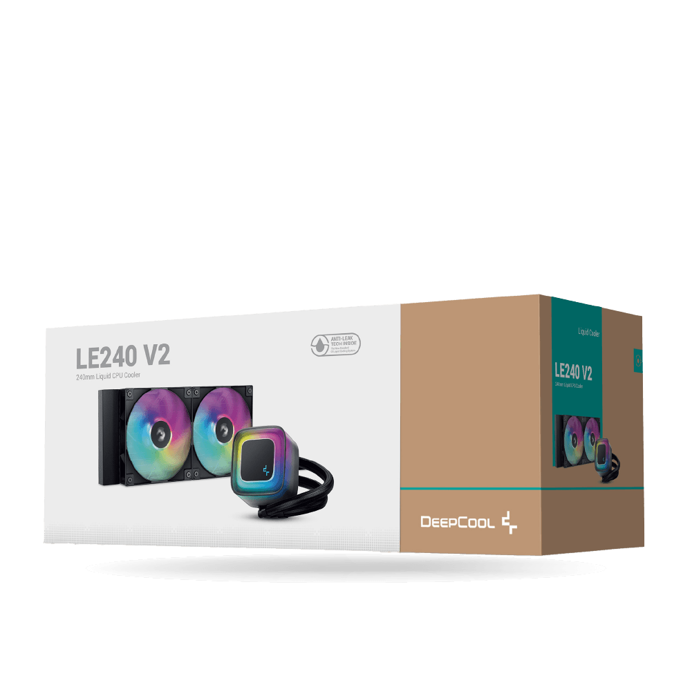 Sistema de Enfriamiento Liquido DeepCool LE240 V2, Negro, 2 Cooler ARGB, TDP 280W | R-LE240-BKAMMC-G-2