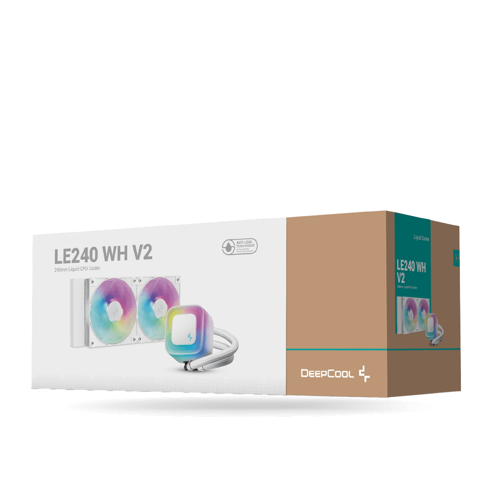 Sistema de enfriamiento DeepCool LE240 WH, 2 Cooles ARGB, TDP 280W, Blanco | RLE240WHAMMNG2