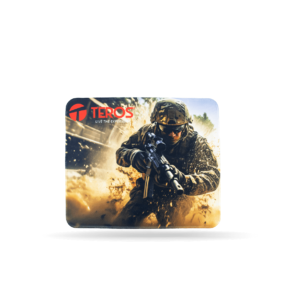 Pad mouse Teros TE 3018S, 32 x 27cm, Diseño impreso, Base de Goma | TE-3018S