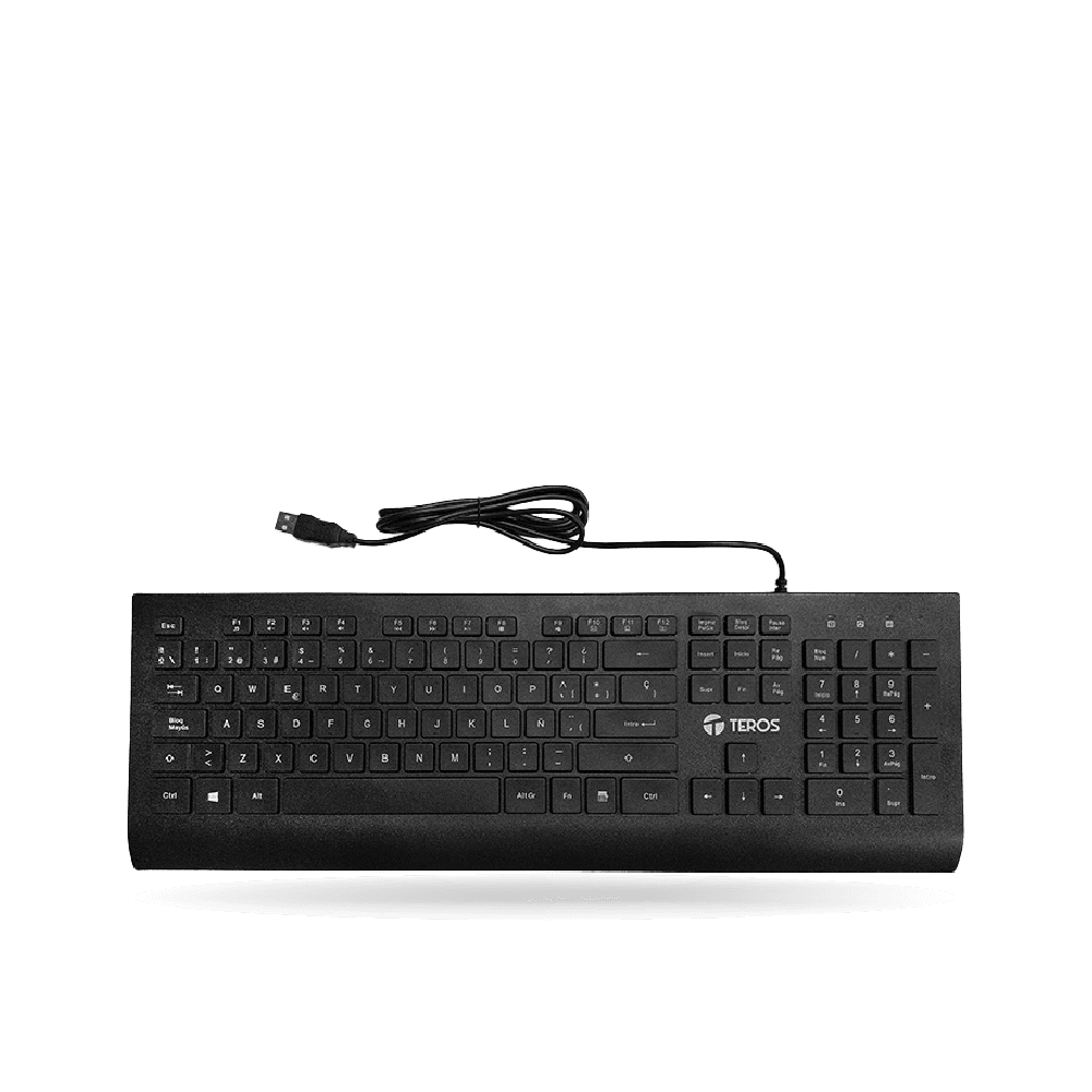 Kit Teclado y Mouse Teros TE-5010CS, USB, Negro, Español, Óptico | TE-5010CS