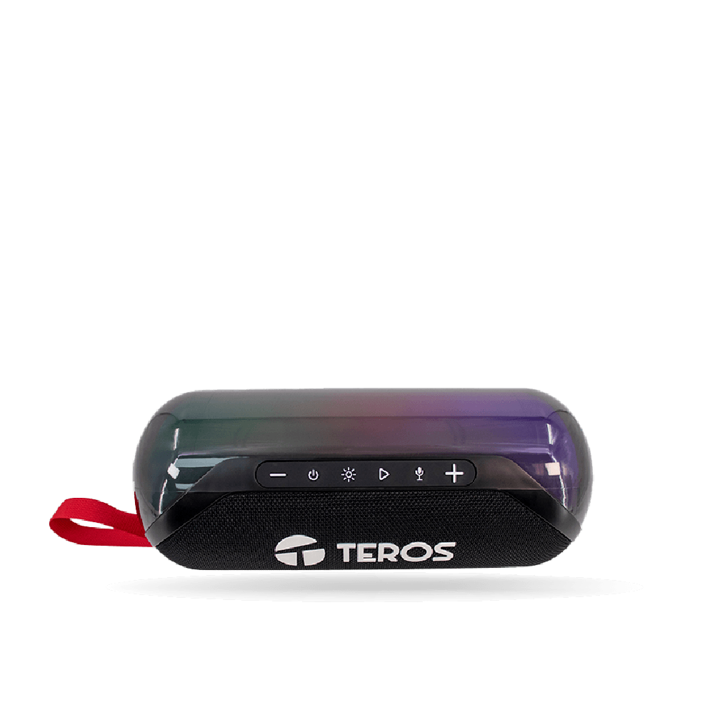Parlante TEROS TE-6047N Bluetooth, Luz LED, Color Negro, 20W