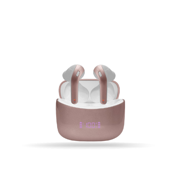 Audífonos Teros TE-8074GR, Bluetooth, TWS, Golden Rose