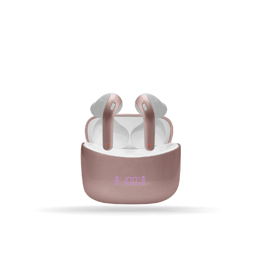 Audífonos Teros TE-8074GR, Bluetooth, TWS, Golden Rose