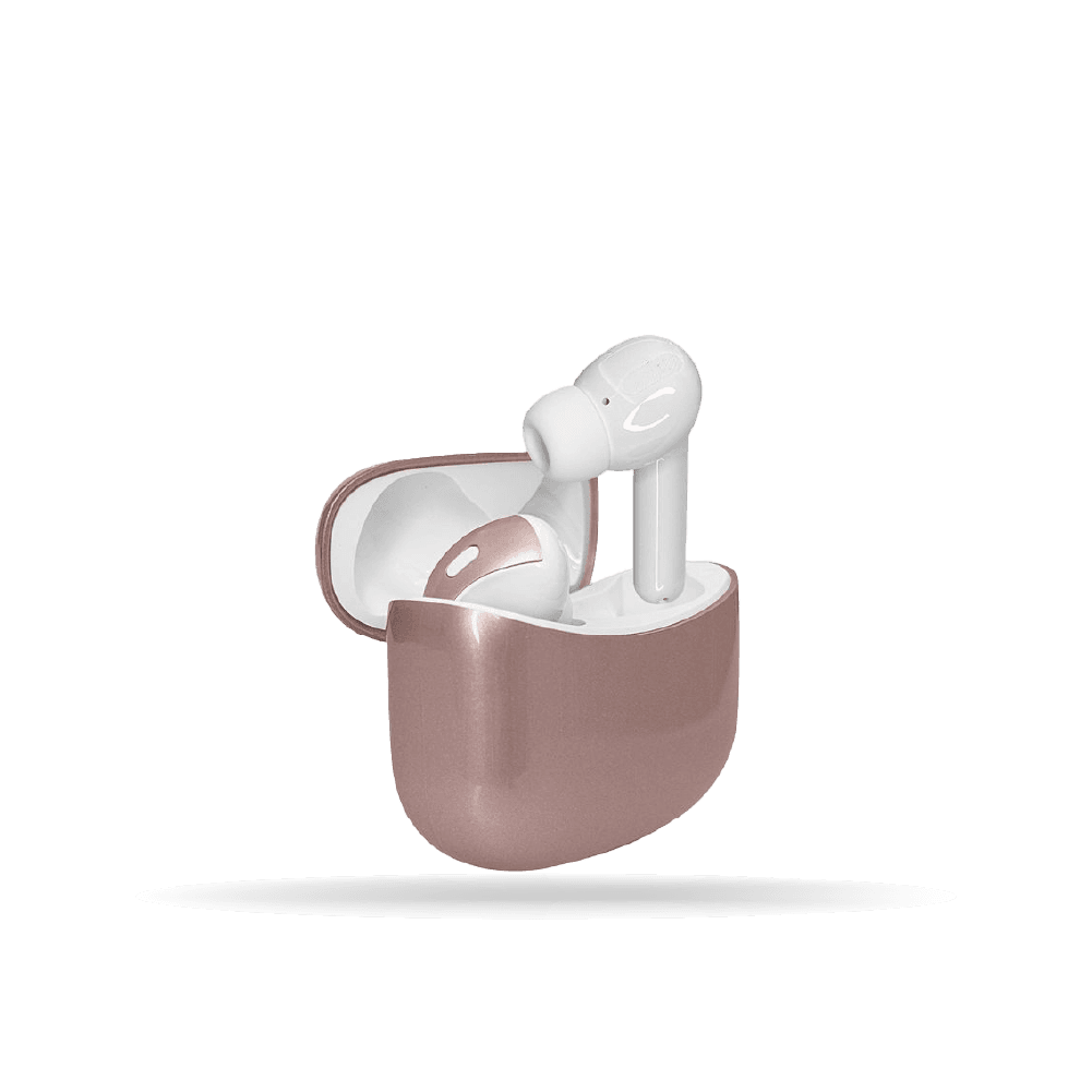 Audífonos Teros TE-8074GR, Bluetooth, TWS, Golden Rose