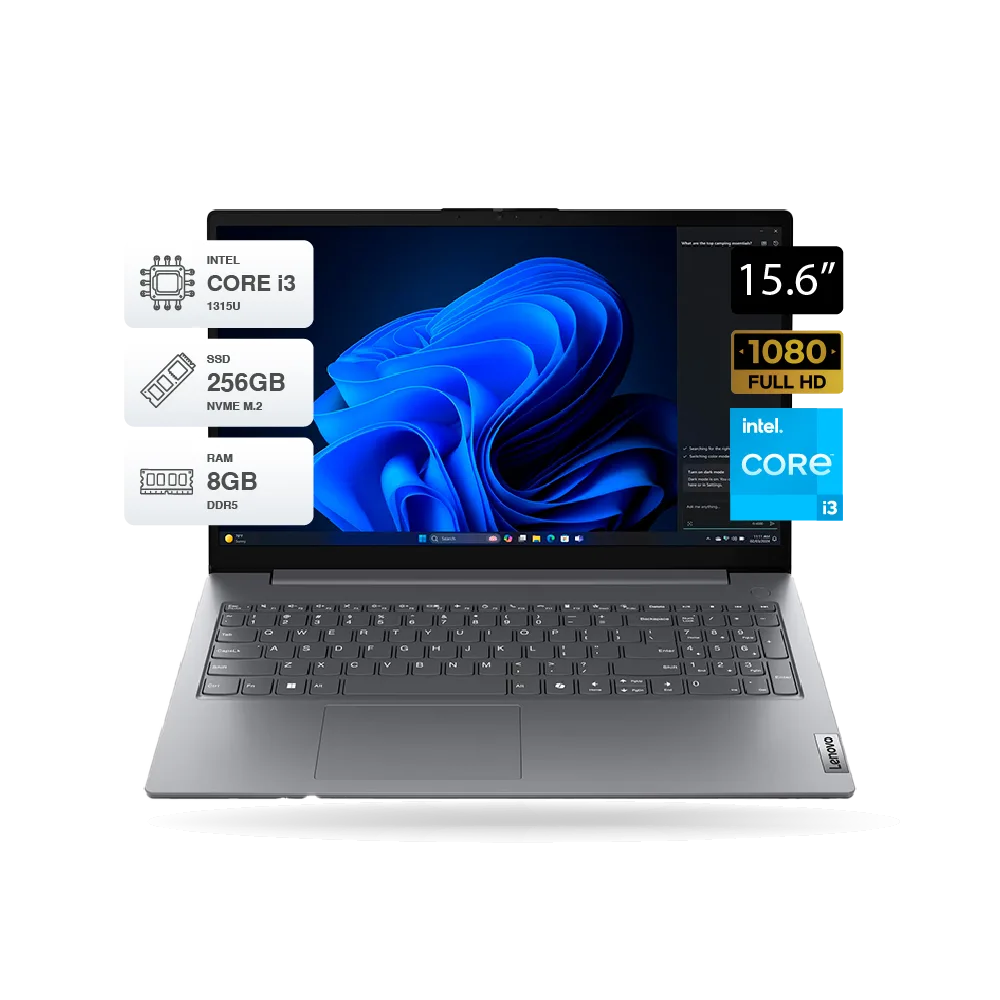 Laptop Lenovo V15 G5 IRL 15.6" FHD i3 1315U, RAM 8GB DDR5, SSD M.2 256GB, FreeDOS, luna Grey | 83GW005NLD