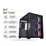 Case Gaming 1ST PLAYER BV7 (Negro), ARGB, ATX, 4x FAN 120mm, sin fuente | BV7-BK-3FH7R-1FH7