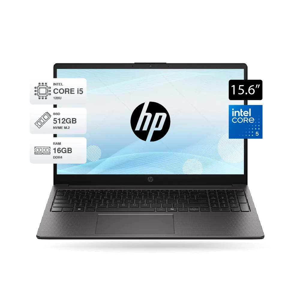 Laptop HP 250R G10, Core 5-120U, 16GB DDR4, 512 M.2, LED 15.6, FreeDOS, C78DYAT.