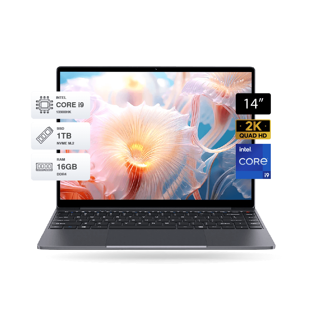 Laptop CHUWI CoreBook X CWI570, 14" 2K QHD, Intel Core i9-13900HK, 16GB DDR4, SSD 1TB M.2, W11 Home.