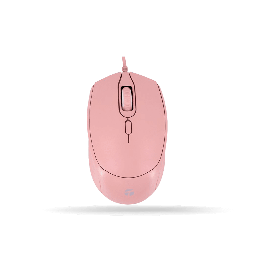 Mouse TEROS TE-1226S, 4 botones, DPI 1600, Cable USB 1.5m, Rosado