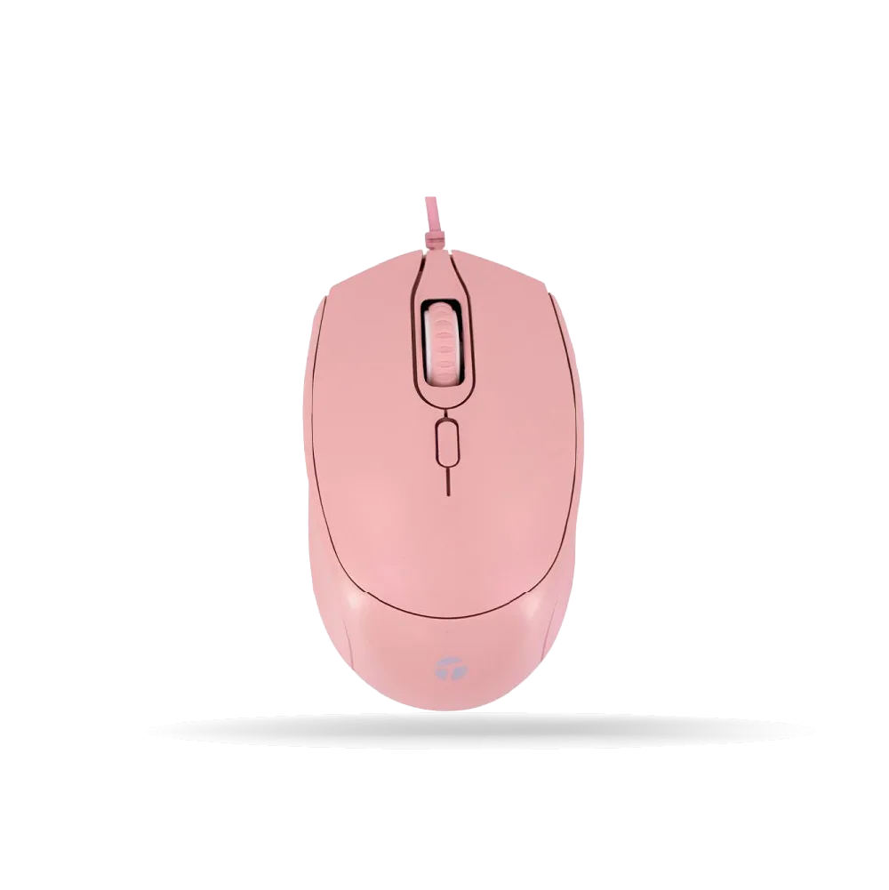 Mouse TEROS TE-1226S, 4 botones, DPI 1600, Cable USB 1.5m, Rosado