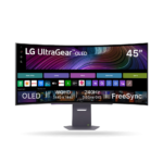 Monitor Gamer LG Ultragear 45GX90SA-B, 45" OLED Smart webOS Curvo WQHD, 240Hz 0.03ms, Con Parlantes y Control integrado.