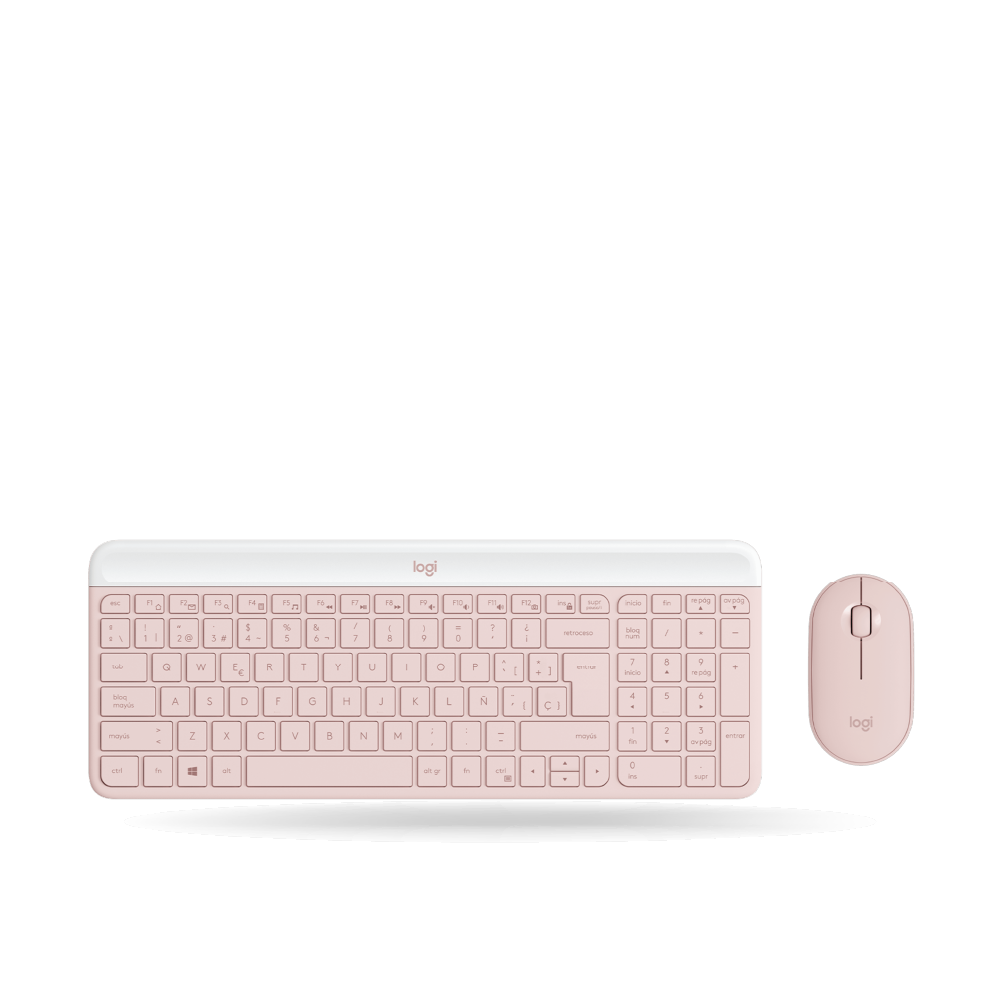 Kit Logitech 2 en 1 Teclado y Mouse Slim MK470 INALAMBRICO, Rosa | 920-011312