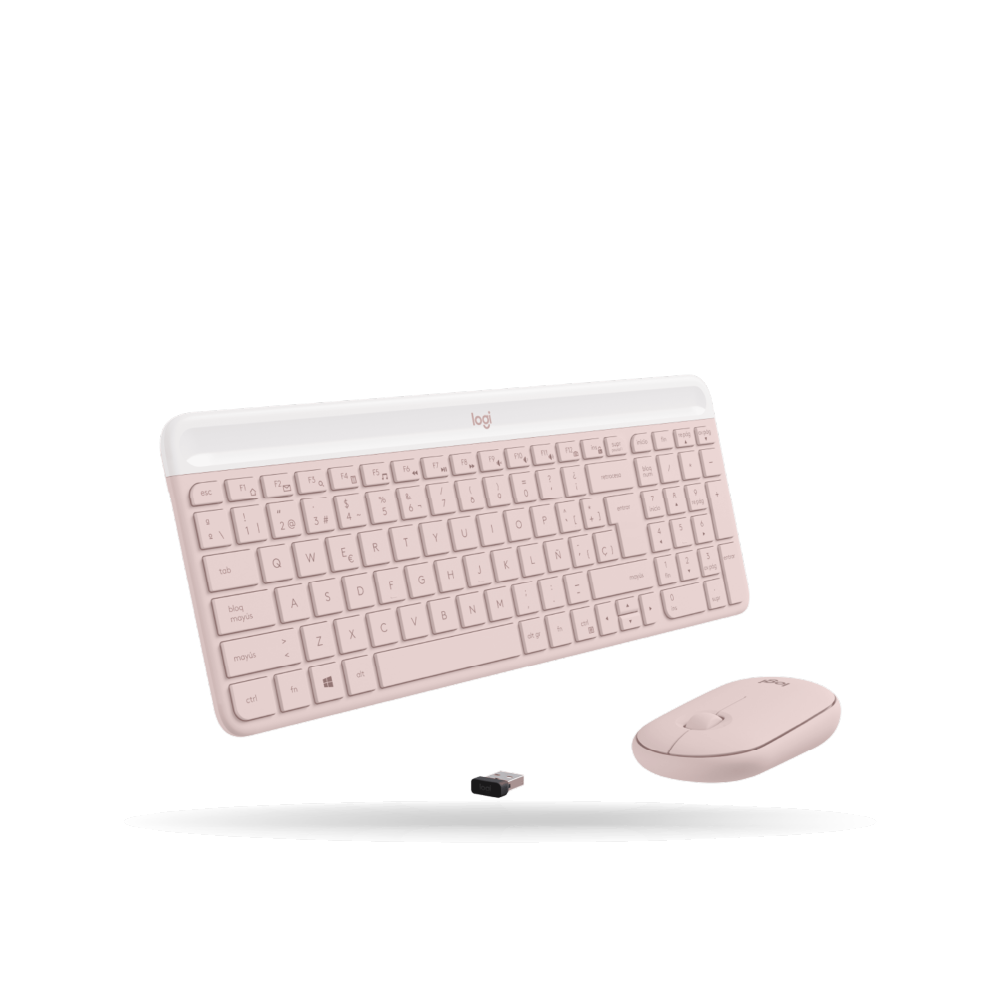 Kit Logitech 2 en 1 Teclado y Mouse Slim MK470 INALAMBRICO, Rosa | 920-011312