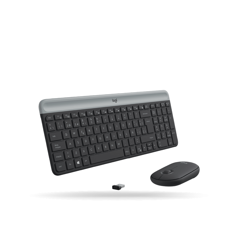 Kit Logitech 2 en 1 Teclado y Mouse Slim MK470 INALAMBRICO, Negro | 920-009266