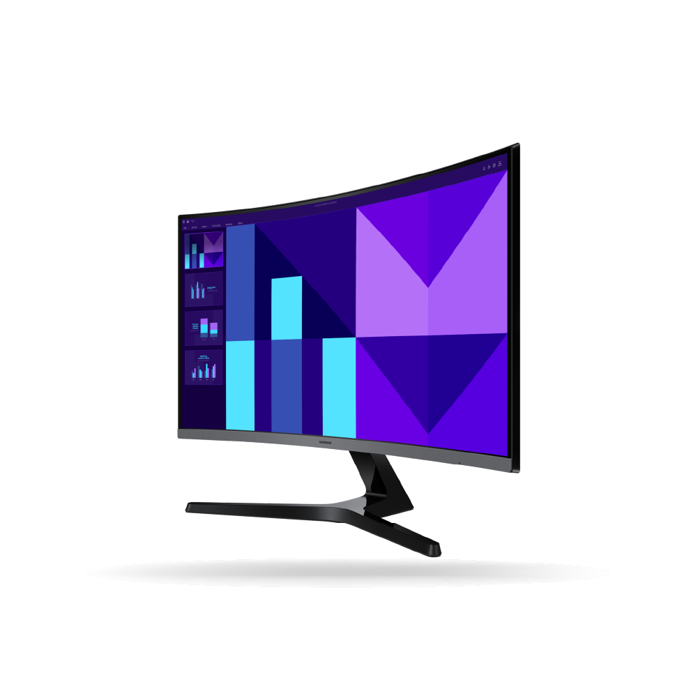 Monitor Samsung Essential S3 LS27D390GANXZA, 27" FHD Curvo 1800R, 100Hz - 4ms GTG, HDMI - VGA, Black
