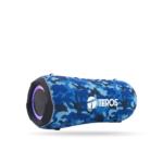Parlante TEROS TE-6046BM Bluetooth, Luz LED, Color Azul Militar, 40W