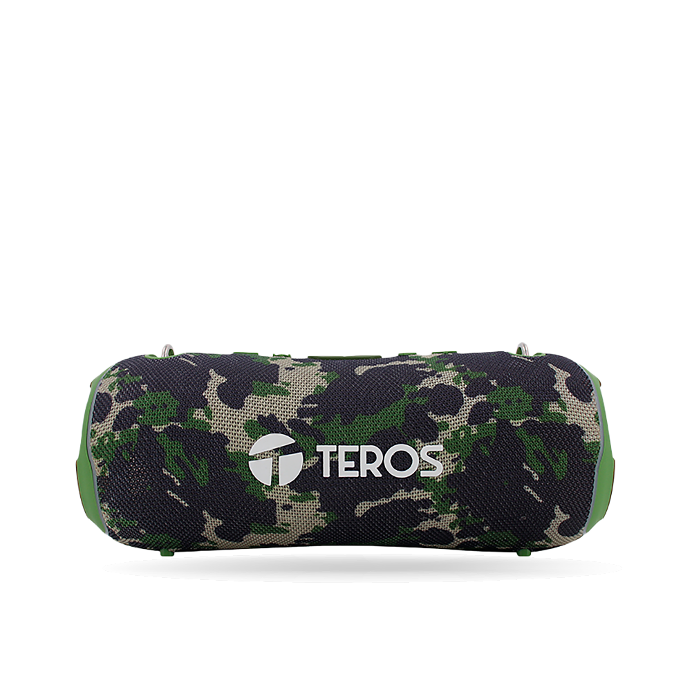 Parlante TEROS TE-6046G Verde Militar Camuflado 40 WATTS Bluetooth