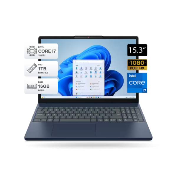 Laptop Lenovo IPS3 15IRH10 15.3 Core i7 13620H 16GB DDR5 1TB FreeDOS Azul 14 Laptop Lenovo IPS3 15IRH10 15.3 Core i7 13620H 16GB DDR5 1TB FreeDOS Azul