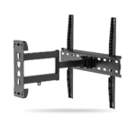 Rack Koreano fijo inclinable para TV 32" a 60" hasta 35kg, Acero Inoxidable, Negro | DK50