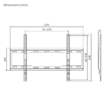 Rack Koreano Fijo para TV 37" a 80" hasta 40kg, Acero Inoxidable, Negro | FK80