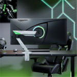 Rack Koreano Fijo Pivotable para monitor 17" a 45" hasta 16kg (hasta 13kg pantalla curva), Acero Inoxidable, Negro | GMK93-12L