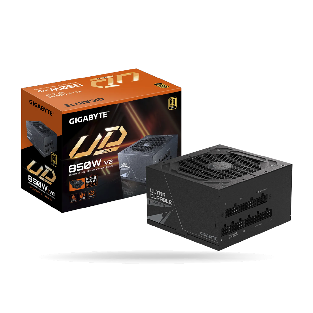 Fuente de Poder Gigabyte UD850GM PG5 V2 850W 80 PLUS Gold ATX 3.1 Full Modular. GP-UD850GM PG5 V2