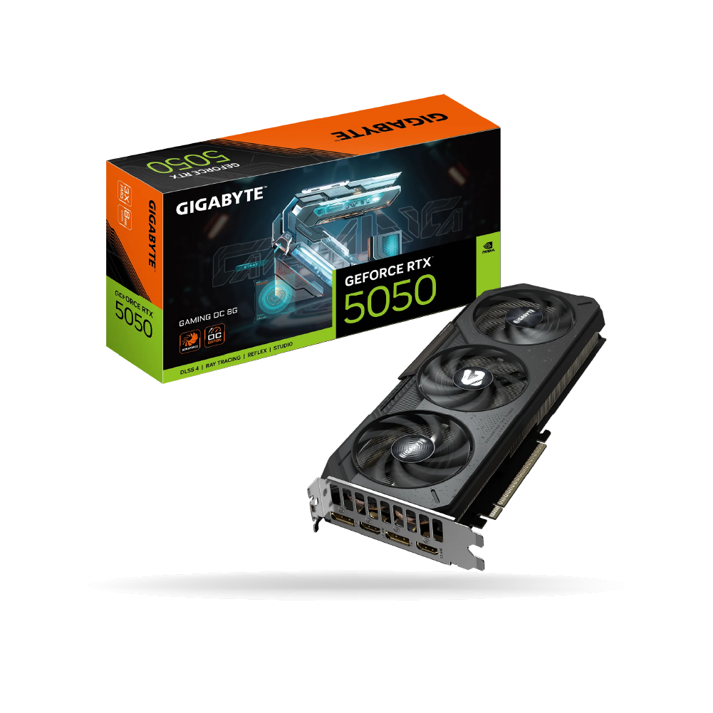 Tarjeta de Video Gigabyte GeForce RTX 5050 GAMING OC 8GB GDDR6 HDMI DP. GV-N5050GAMING OC-8GD