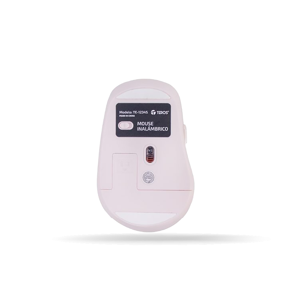 Mouse Teros TE 1234S 6 botones DPI 1600 Wireless Rosa